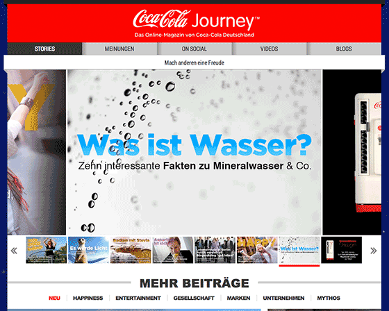 Content Marketing KMU - Vorbild Coca Cola?