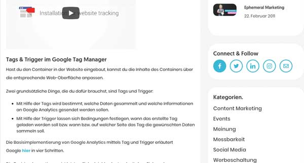Google Tag Manager - Ereignis-Tracking