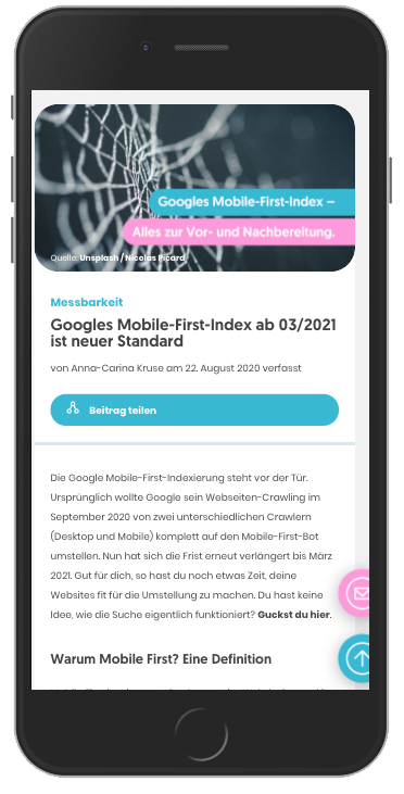 Googles Mobile-First-Ansatz: Responsive Designs bilden die Basis.