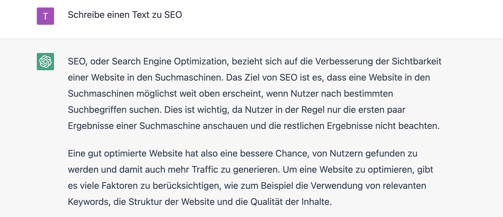 K.I. Text über SEO