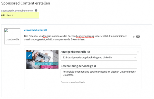 Sponsored Content auf LinkedIn erstellen