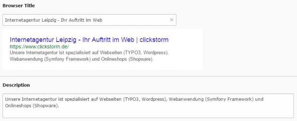 SEO-Plugins für TYPO3: clickstorm